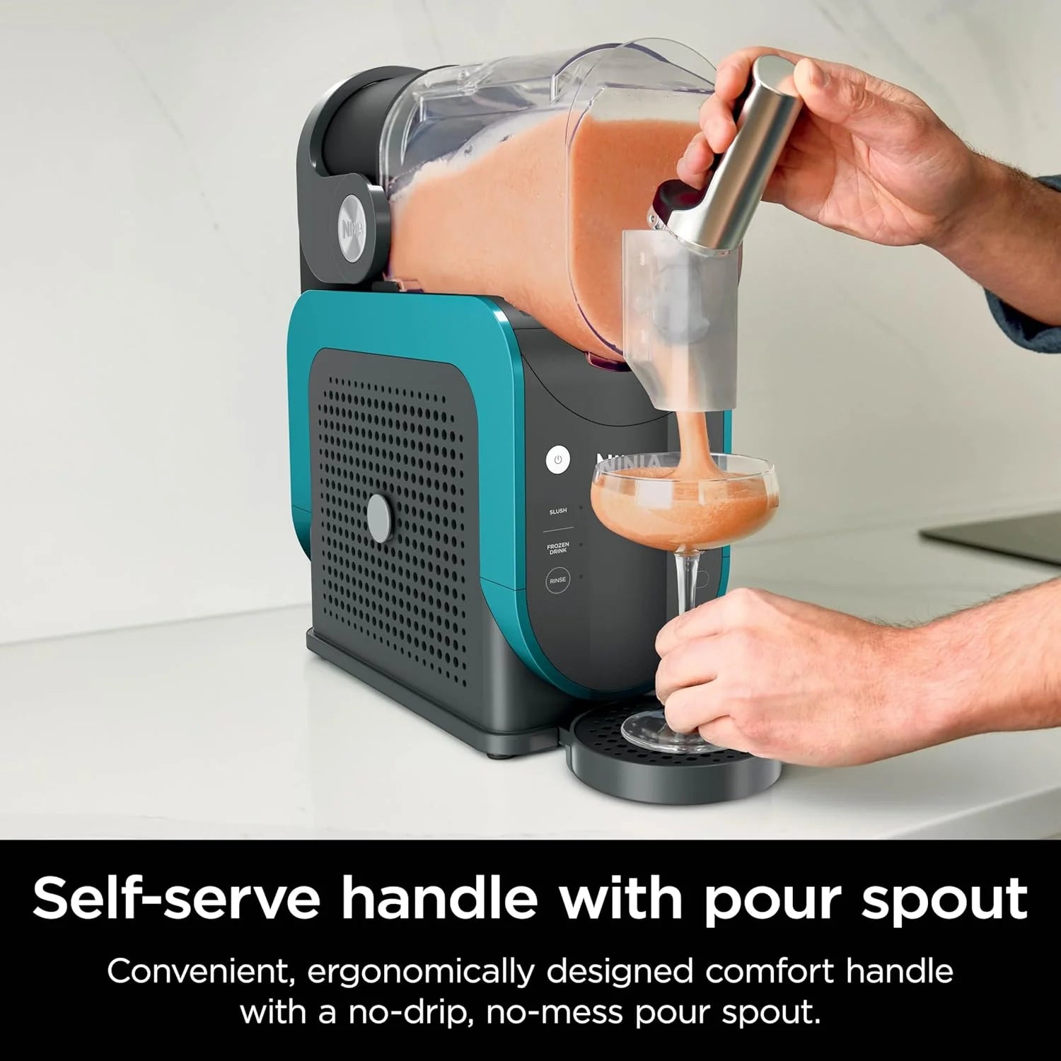 SLUSHi with RapidChill Technology. 88 oz. Frozen Drink & Slushie Machine. 5 Preset Programs. Margaritas. Frappés. and More. Premium Accents. Black. FS301