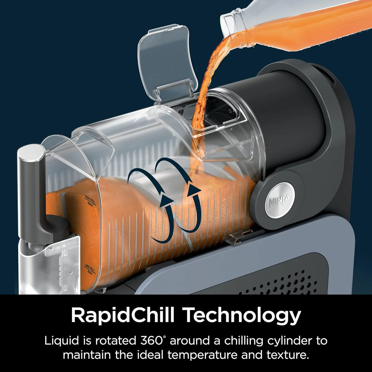 SLUSHi with RapidChill Technology. 88 oz. Frozen Drink & Slushie Machine. 5 Preset Programs. Margaritas. Frappés. and More. Premium Accents. Black. FS301