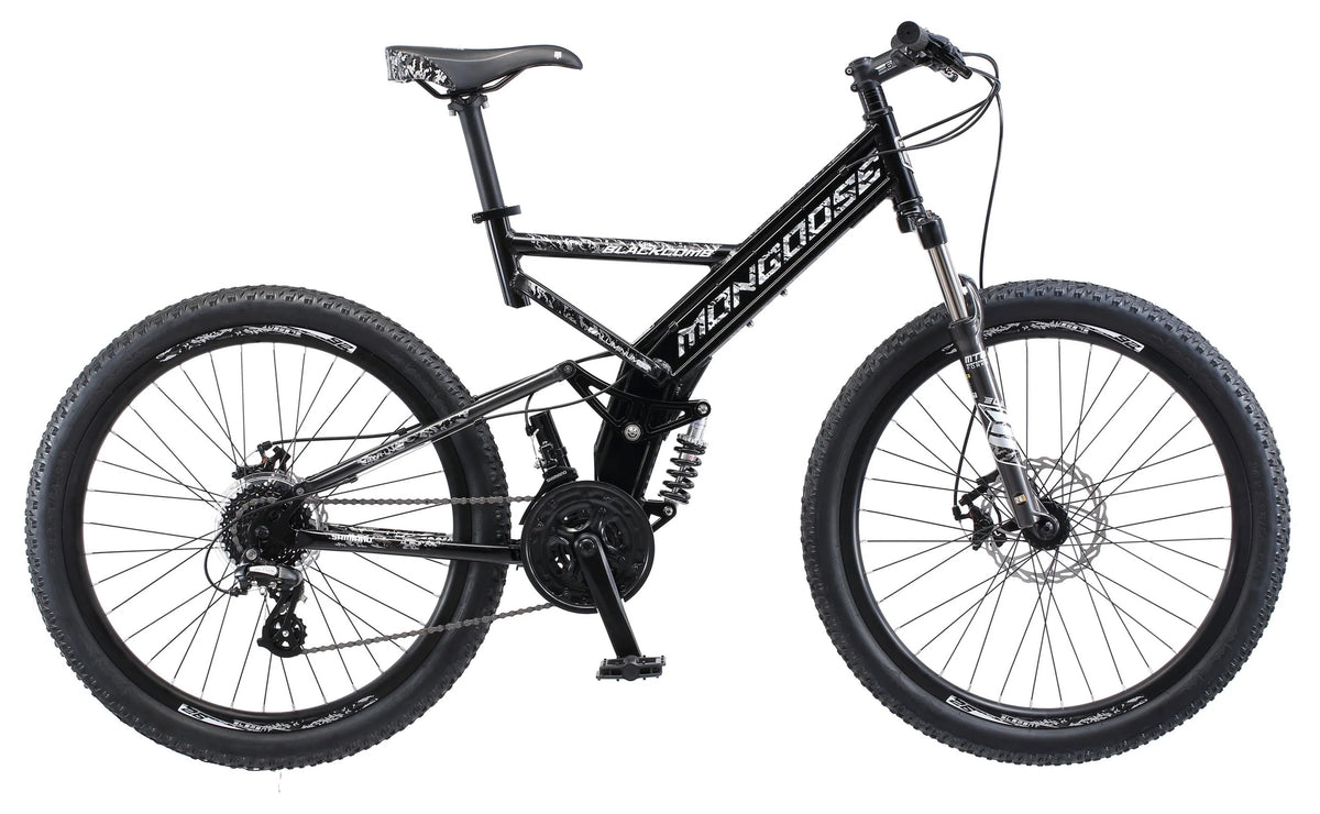 Mongoose Blackcomb Mountain Bike, 26 - Inch Wheels, 24 Speeds, Black, Men'S